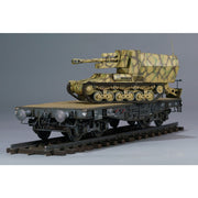 Zimi Model 35077 1/35 10.5cm scale leFH-18/4 auf Geschutzwagen Lrs.[f][Becker] German 50-ton Type SSy45 flatcar schwerer platformwagen