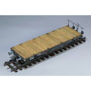 Zimi Model 35077 1/35 10.5cm scale leFH-18/4 auf Geschutzwagen Lrs.[f][Becker] German 50-ton Type SSy45 flatcar schwerer platformwagen
