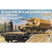 Zimi Model 35077 1/35 10.5cm scale leFH-18/4 auf Geschutzwagen Lrs.[f][Becker] German 50-ton Type SSy45 flatcar schwerer platformwagen