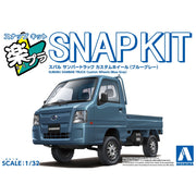 Aoshima 1/32 Snap Subaru Sambar Truck Custom Wheels Blue Gray