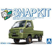 Aoshima 1/32 Snap Subaru Sambar Truck Custom Wheels Olive Green