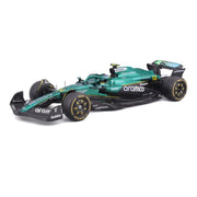 Bburago 28070A 1/24 Aston Martin AMR 25 No.14 Fernando Alonso with Helmet and Showcase