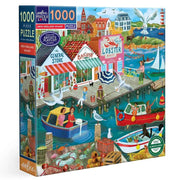 eeBoo New England Wharf 1000pc Jigsaw Puzzle