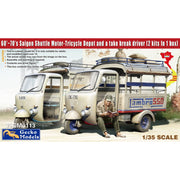 Gecko Models 35GM01113 1/35 60‘-70’s Saigon Shuttle Motor-Tricycle Depot and a take break drive [2 kits In 1 box]