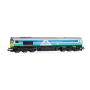 Hornby R30428TXS OO Railroad Plus: Class 66 - Aggregates Industries - 67711 Sence Digital Diesel Locomotive (DCC Sound Fitted)