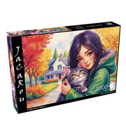 JaCaRou Feline Autumn Bond 1000pc Jigsaw Puzzle