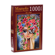 Magnolia 1707 Lady with Flowers Romi Lerda Special Edition 1000pc Jigsaw Puzzle