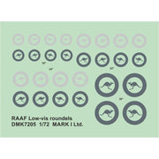 Mark One Decals 1/72 RAAF Low-Vis Roundels 2 Sets