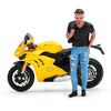 Mini GT Ducati Panigale V4 S Giallo with Figure