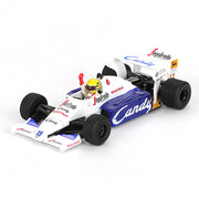 Mini GT MGT01118-BL Toleman TG184 No.19 Ayrton Senna 1984 Monaco Grand Prix 2nd Place