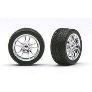 Pegasus 1/24 M5's Rims with Tires Chrome for Scale Models