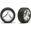 Pegasus 1/24 Three Spoke Rims with Tires Chrome for Scale Models
