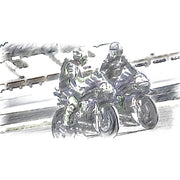 Minichamps 122194446 1/12 Yamaha YZR-M1 - Set 2 Bikes + 2 Figurines - Hamilton/Rossi - Test Valencia 2019 Diecast Motorbikes
