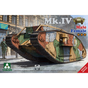Takom 2076 1/35 WWI Heavy Battle Tank Mk.IV 2in1 W/ Metal Barrels