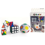 Rubiks Gift Set (Includes Rainbow Ball Squishy Cube and Magic Star)
