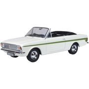 Oxford 43CCC002 1/43 White And Green Ford Cortina Crayford Convertible