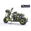 Gecko Models 35GM0041 1/35 M53 Scooter Cushman with John Wood M3A4 Utility Hand Cart Mod. 1943 and US Paratroops (Set 1)