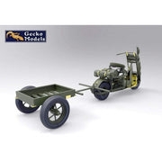 Gecko Models 35GM0041 1/35 M53 Scooter Cushman with John Wood M3A4 Utility Hand Cart Mod. 1943 and US Paratroops (Set 1)
