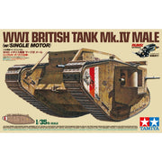 Tamiya 30057 1/35 WWI British Tank Mk.IV Male w/Single Motor Plastic Model Kit