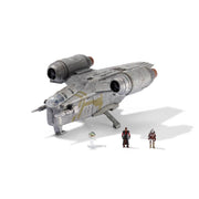 Star Wars Micro Galaxy Squadron Deluxe Vehicle Razor Crest 8 Inch Vehicle and 2 Figures