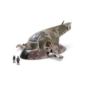 Star Wars Micro Galaxy Squadron Deluxe Vehicle Boba Fetts Ship 8 Inch Vehicle and 2 Figures