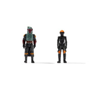 Star Wars Micro Galaxy Squadron Deluxe Vehicle Boba Fetts Ship 8 Inch Vehicle and 2 Figures