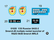 Trumpeter 01020 1/35 Russian 9A52-2 Smerch-M multiple rocket launcher with RSZO 9k58 MRLS