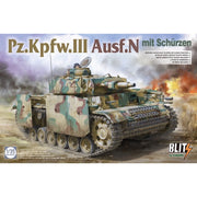 Takom 8005 1/35 Pz.Kpfw.III Ausf.N mit Schürzen Plastic Model Kit