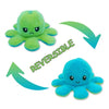 Reversible Plushie Octopus Green/Aqua