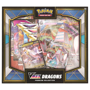 Pokemon 290-85128 TCG VMAX Double Dragon Premium Collection Featuring Rayquaza or Duraludon Assorted