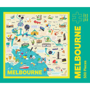 HarperCollins Melbourne Map Hardie Grant 500pc Jigsaw Puzzle