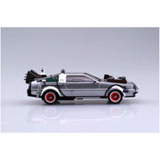Aoshima A005477 1/43 Back To The Future Pullback Delorean From Part 3 and Rail Road