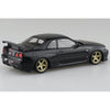 Aoshima A006631 1/24 Nissan R34 Skyline GT-R Custom Wheel Black Pearl