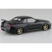 Aoshima A006631 1/24 Nissan R34 Skyline GT-R Custom Wheel Black Pearl