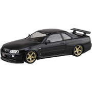 Aoshima A006631 1/24 Nissan R34 Skyline GT-R Custom Wheel Black Pearl