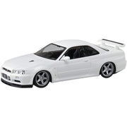 Aoshima A006632 1/32 Nissan R34 Skyline GT-R Custom Wheel White Pearl Snap Kit