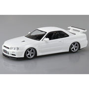 Aoshima A006632 1/32 Nissan R34 Skyline GT-R Custom Wheel White Pearl Snap Kit