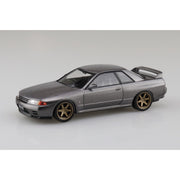 Aoshima A006634 1/32 Nissan R32 Skyline GT-R Custom Wheel Gun-Gray Metallic Snap Kit No.14-SP1