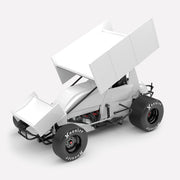 Authentic Collectables ACD18SC24PB 1/18 Plain Body Sprintcar in Gloss White
