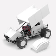Authentic Collectables ACD18SC24PB 1/18 Plain Body Sprintcar in Gloss White