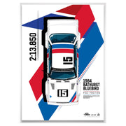 Authentic Collectables ACP036 1984 Bathurst Bluebird Pole Position Limited Edition Illustrated Print