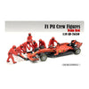 American Dioramas 38382 1/43 Red F1 Pit Crew Figures 7pc Set (Car Not Included)