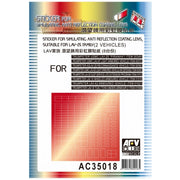 AFV AC35018  1/35 Sticker for Sim. Anti Reflect.