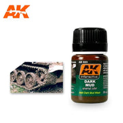 AK Interactive AK023 Weathering Dark Mud Effects Enamel 35mL