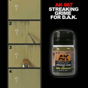 AK Interactive AK067 Weathering Streaking Grime for Afrika Korps Vehicles Enamel 35mL