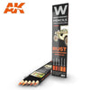 AK Interactive AK10041 Weathering Pencil Set Rust & Streaking 5 Pack