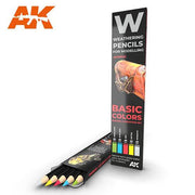 AK Interactive AK10045 Weathering Pencil Set Basics 5 Pack