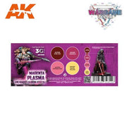 AK Interactive AK1068 Wargame Color Magenta Plasma and Glowing Effects Acrylic Paint Set (3rd Generation)