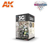 AK Interactive AK1069 Wargame Color Bones and Skeletons Acrylic Paint Set