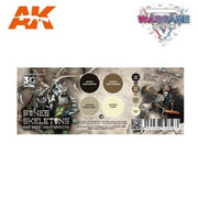 AK Interactive AK1069 Wargame Color Bones and Skeletons Acrylic Paint Set (3rd Generation)